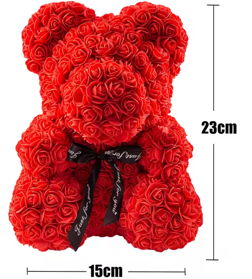 Valentine's Flower Encased Rose Bear