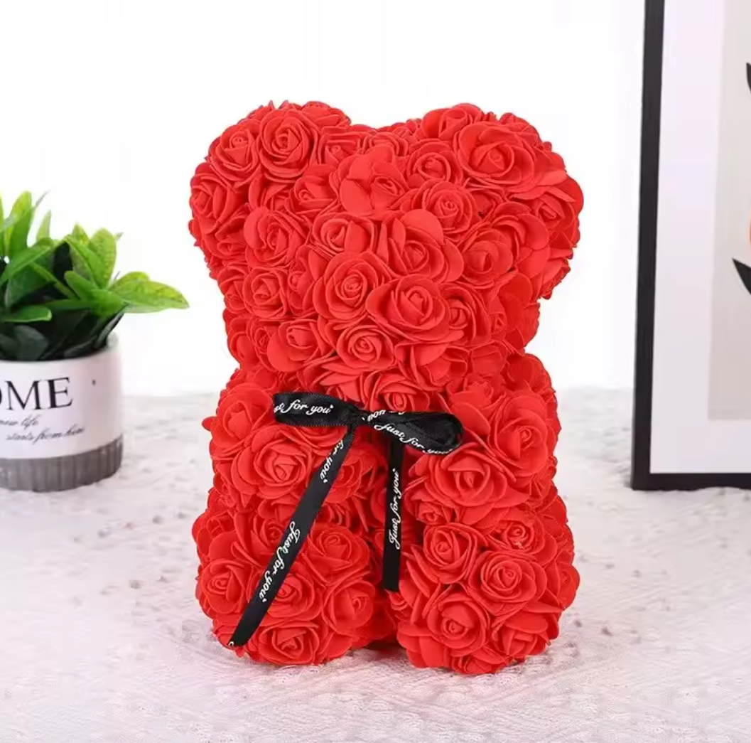 Valentine's Flower Encased Rose Bear